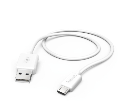 Kabel Hama USB - microUSB 1.4m biały